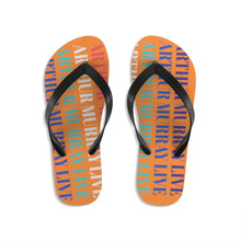 Load image into Gallery viewer, Arthur Murray Live Orange Unisex Flip-Flops